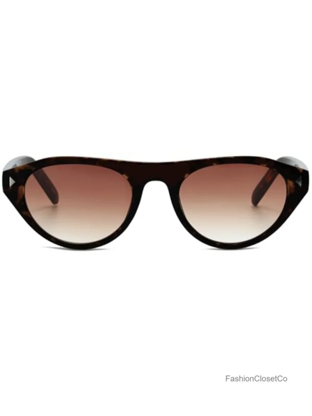 Small Oval Cat Eye Sunglasses with UV400 Protection Plastic Frame